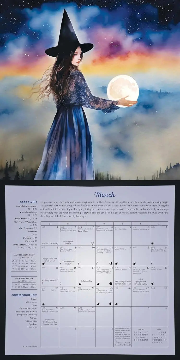 Llewellyn's 2026 Magical Moon Calendar (Llewellyn's 2026 Calendars, Almanacs & Datebooks) - Oneness emporium