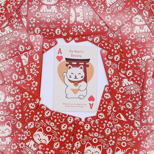 Maneki Neko Standard Playing Card Deck – Lucky Fortune Cat Cards Ancient Wisdom