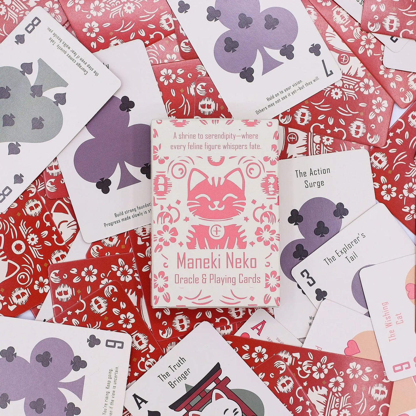 Maneki Neko Standard Playing Card Deck – Lucky Fortune Cat Cards Ancient Wisdom