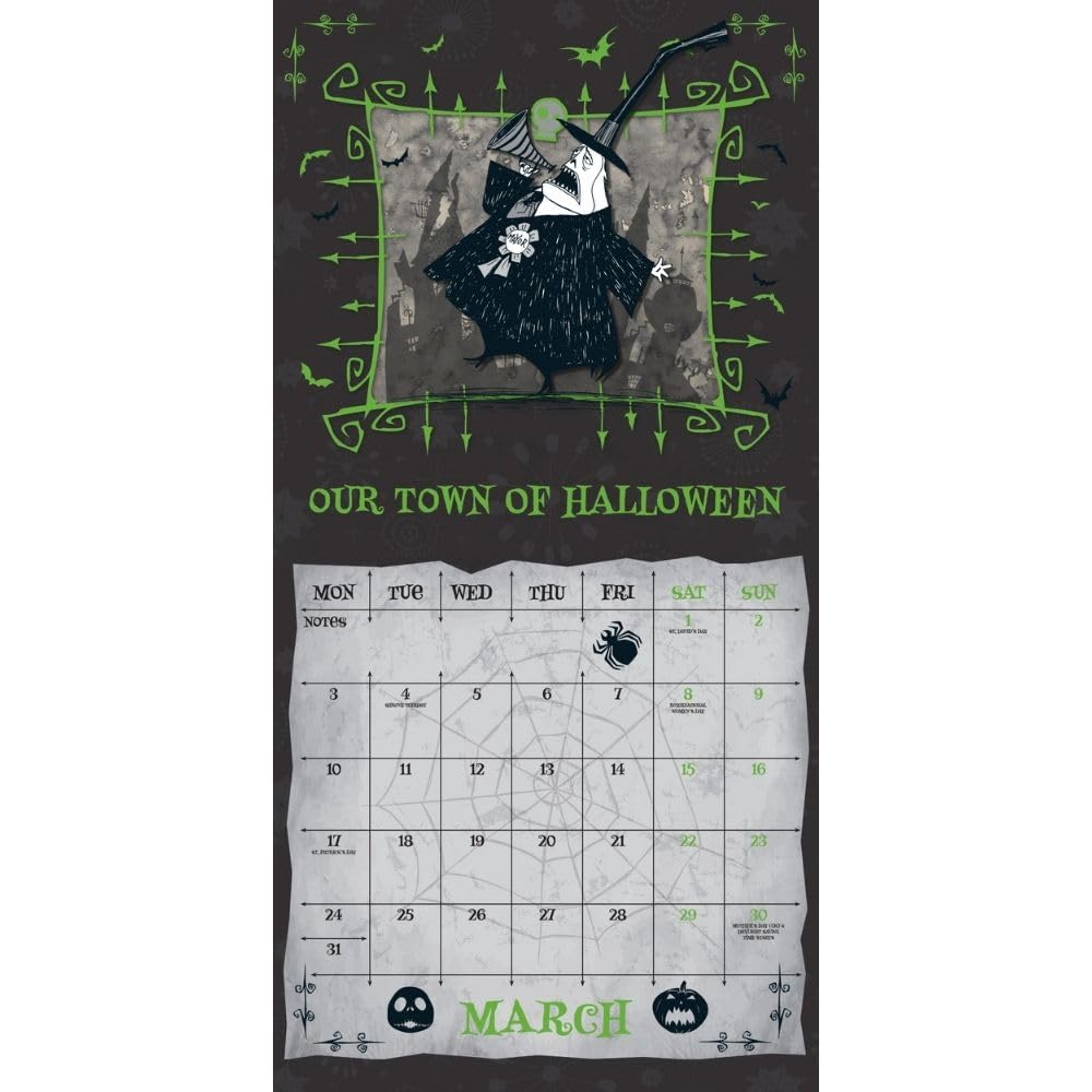 2025 Calendar The Nightmare Before Christmas Month to View Square Calendar Official Product