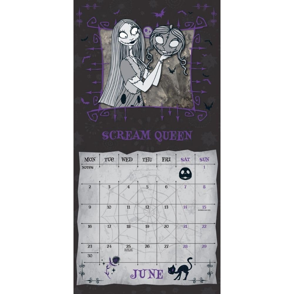 2025 Calendar The Nightmare Before Christmas Month to View Square Calendar Official Product