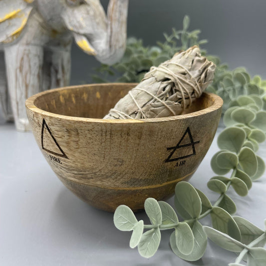 Wooden Smudge and Ritual Offerings Bowl