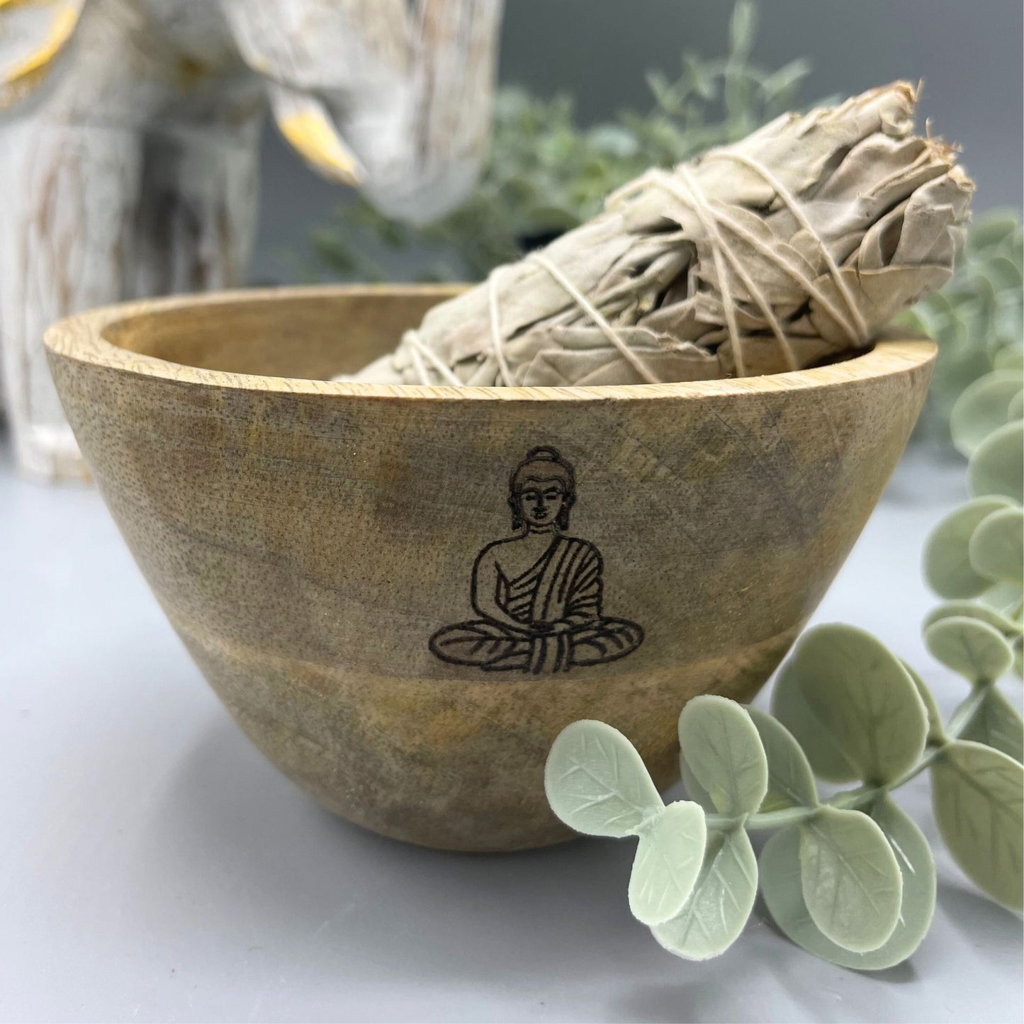 Wooden Smudge and Ritual Offerings Bowl