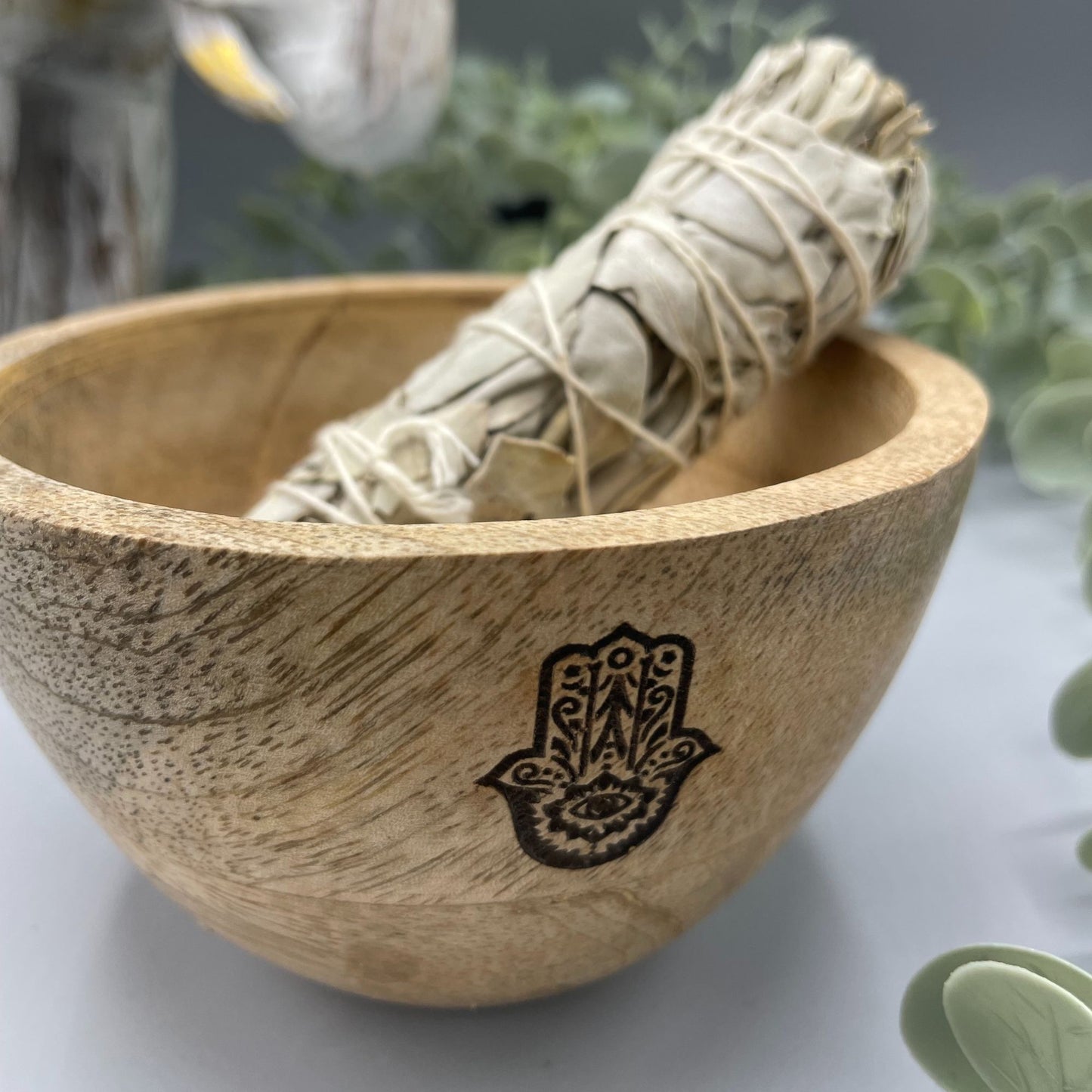 Wooden Smudge and Ritual Offerings Bowl