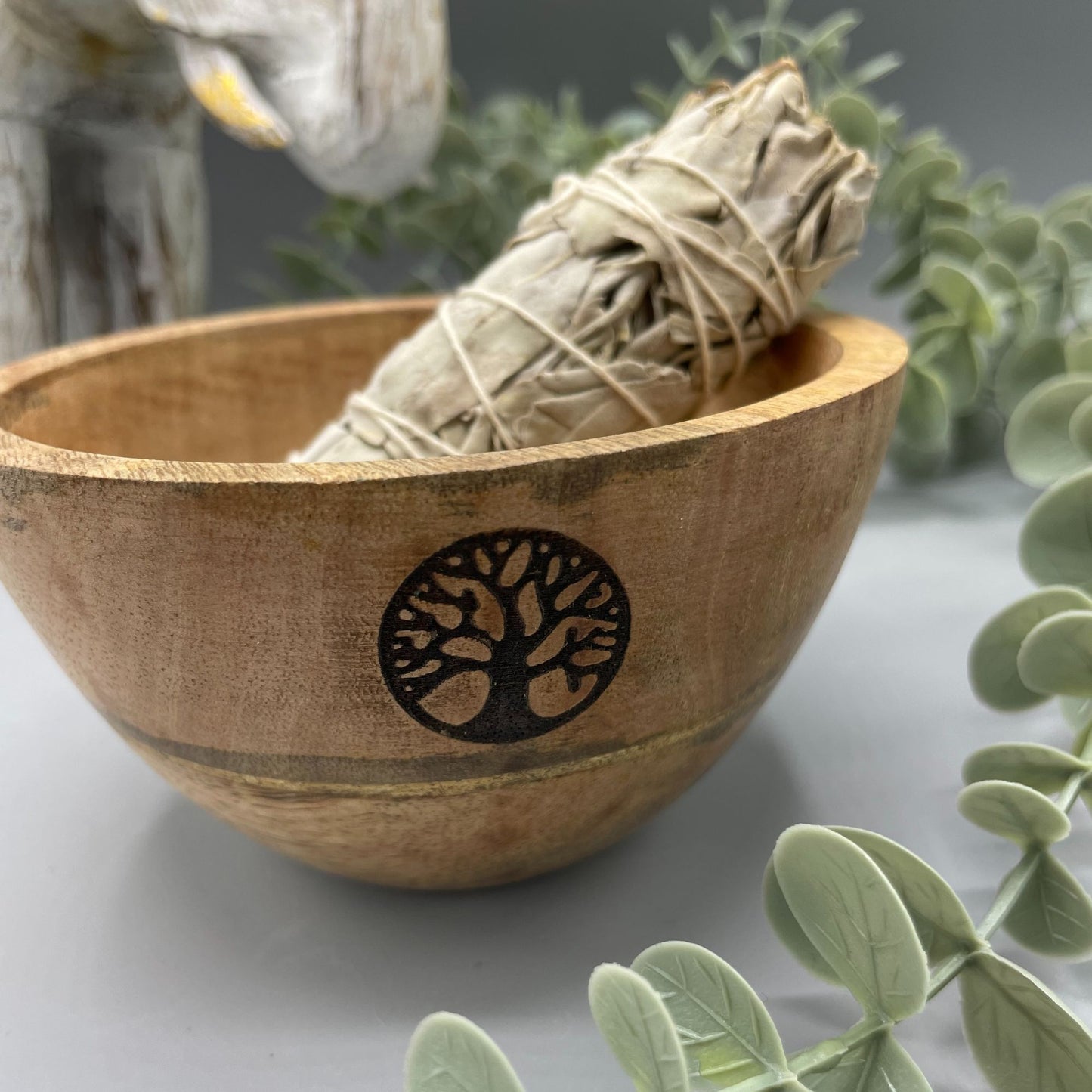 Wooden Smudge and Ritual Offerings Bowl