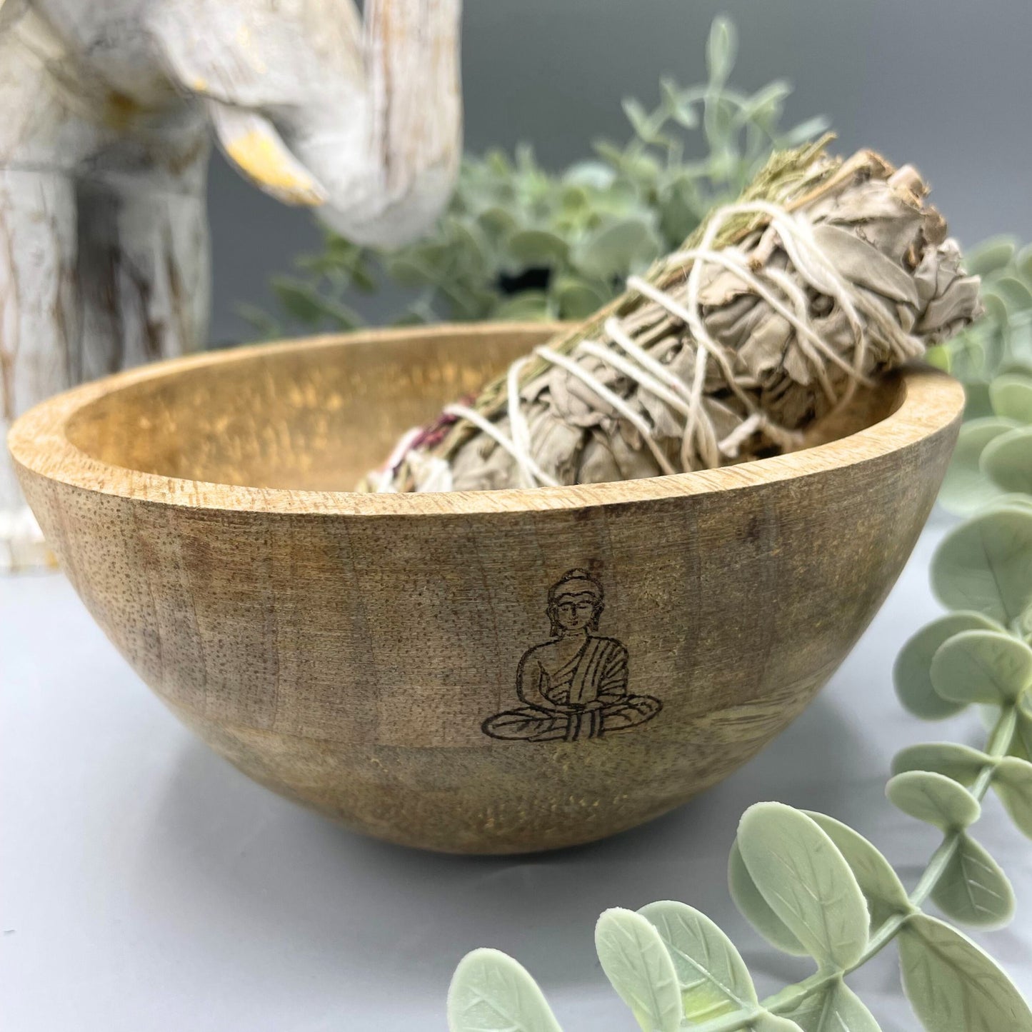 Wooden Smudge and Ritual Offerings Bowl