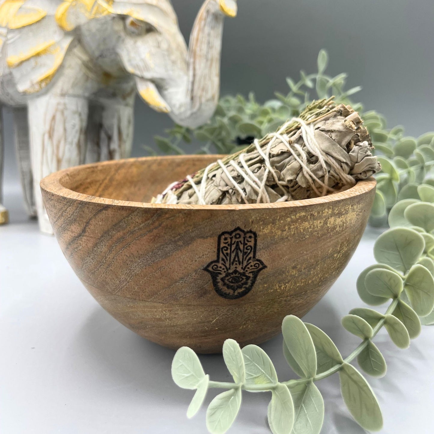 Wooden Smudge and Ritual Offerings Bowl