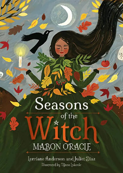 Seasons of the Witch Mabon Oracle deck featuring autumn themed oracle cards and guidebook.