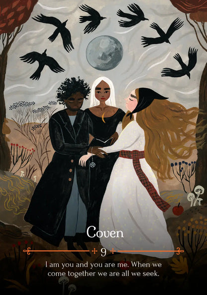 Seasons of the Witch Mabon Oracle deck featuring autumn themed oracle cards and guidebook.