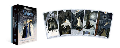 Seasons of the Witch Winter Tarot by Lorriane Anderson featuring beautiful winter-inspired artwork celebrating Yule, Imbolc, and the Wheel of the Year.