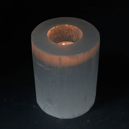 Selenite Cylinder Candle Holder - Oneness emporium
