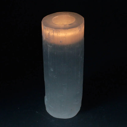 Selenite Cylinder Candle Holder - Oneness emporium