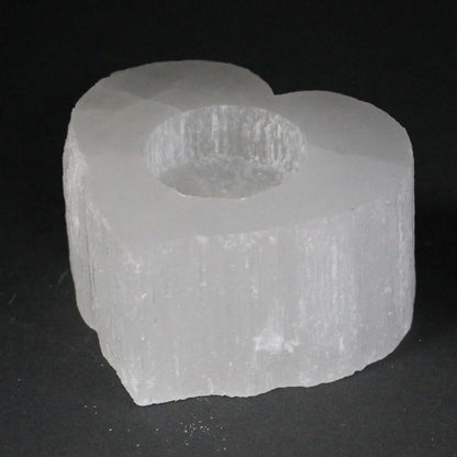 Selenite Heart Candle Holder - Oneness emporium