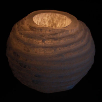 Selenite Snowball Candle Holder - 8 cm - Oneness emporium