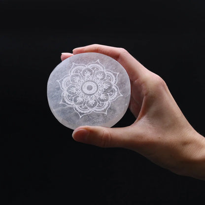 Selenite charging plates - Oneness emporium