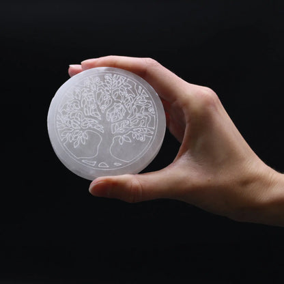 Selenite charging plates - Oneness emporium