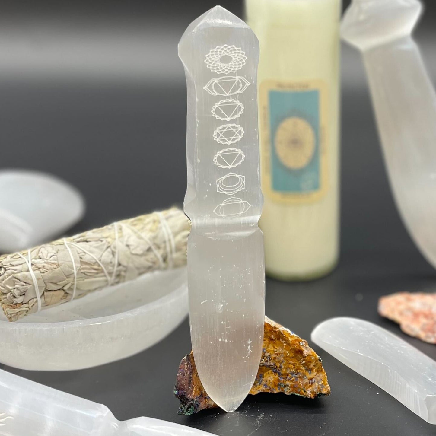 Selenite Ceremonial Knives