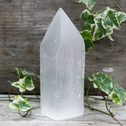 Selenite Pencil Point Tower - Oneness emporium