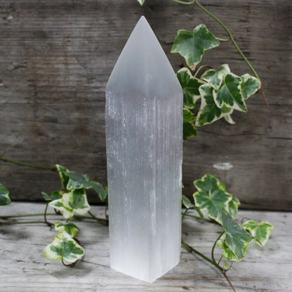 Selenite Pencil Point Tower - Oneness emporium
