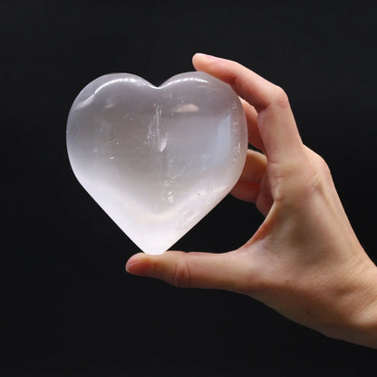 Selenite Heart Crystal - Oneness emporium