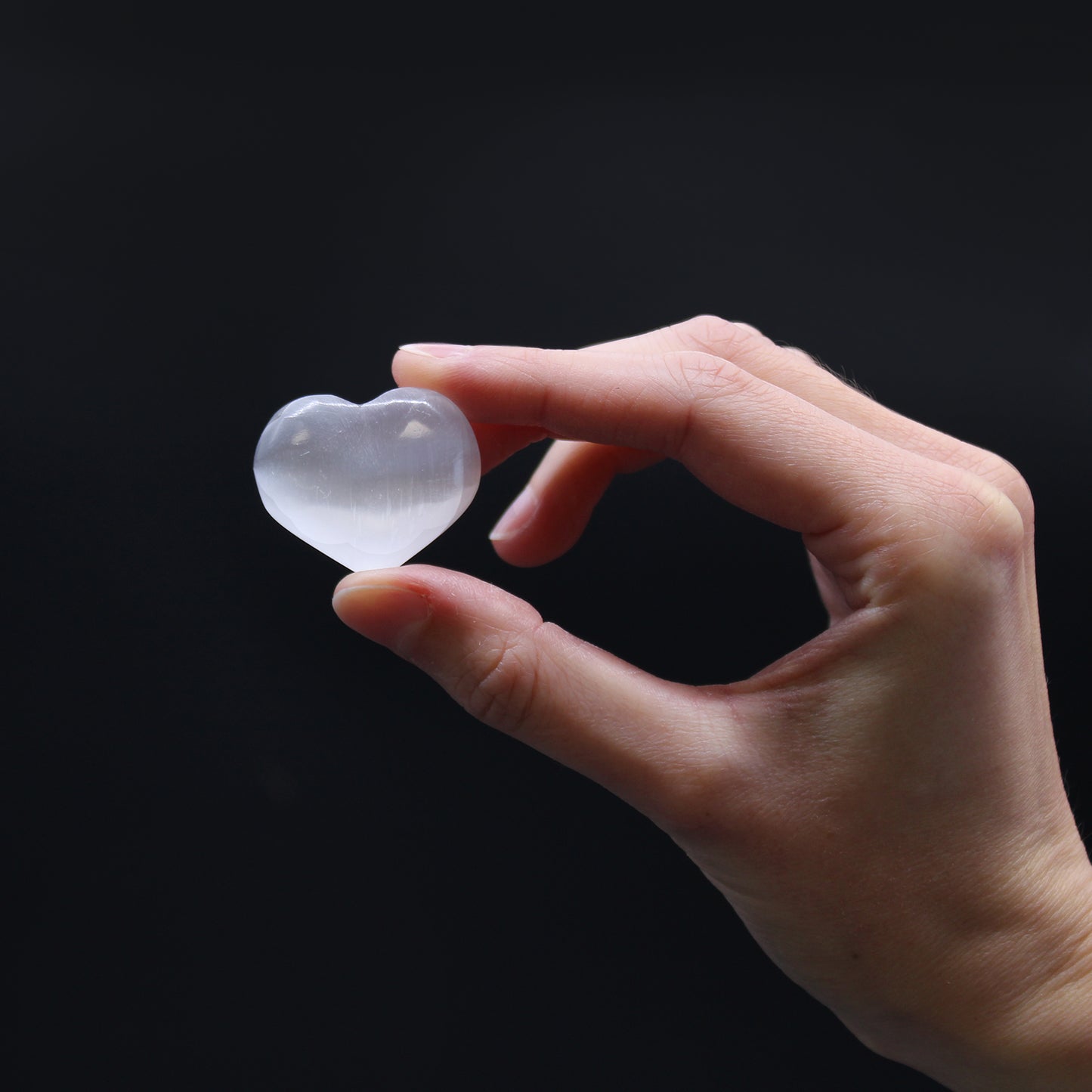 Selenite Heart Crystal