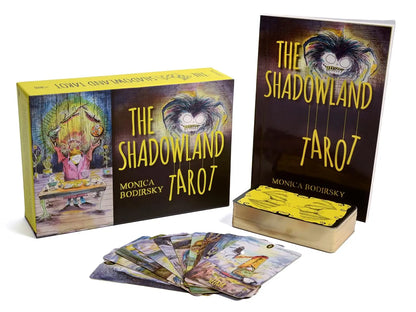 Shadowland Tarot deck with quirky creature artwork exploring shadow work and self-discovery.