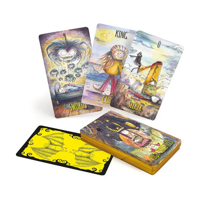 Shadowland Tarot deck with quirky creature artwork exploring shadow work and self-discovery.
