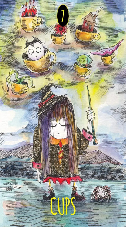 Shadowland Tarot deck with quirky creature artwork exploring shadow work and self-discovery.