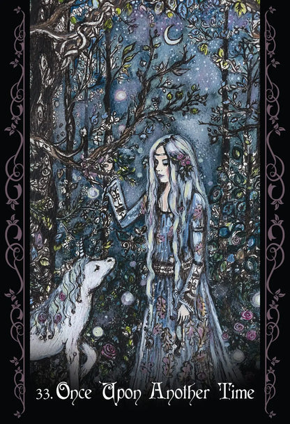 The Solitary Witch Oracle deck by Lucy Cavendish with mystical nature-inspired artwork and guidebook.