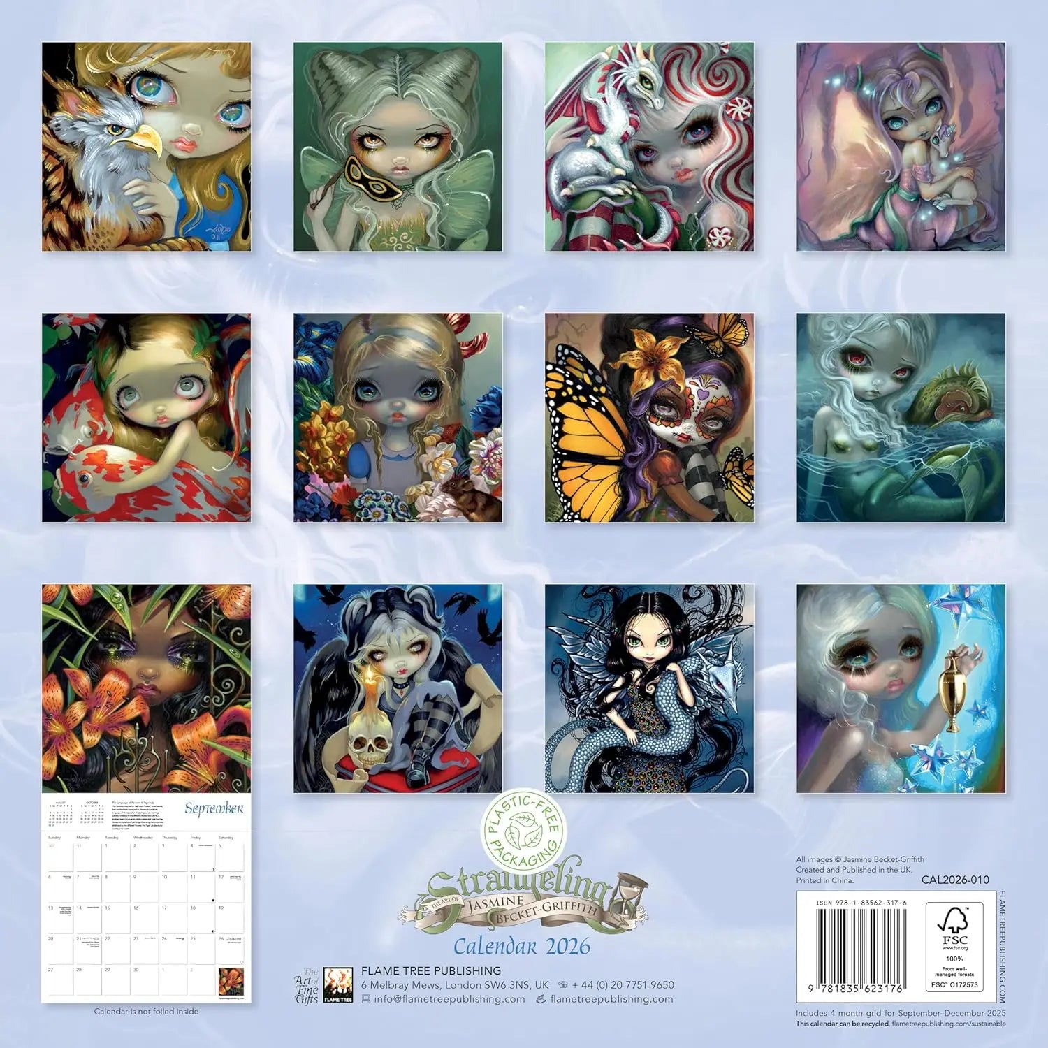 Strangeling by Jasmine Becket-Griffith Wall Calendar 2026 (Art Calendar) - Oneness emporium