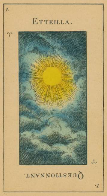 Tarot Etteilla Anima Antiqua limited edition tarot deck inspired by historic 19th century Etteilla tarot.