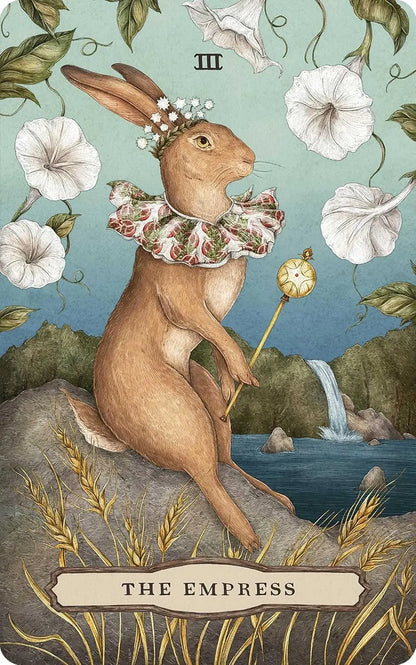 Tarot of the Woodland Wardens deck with woodland animals and botanical artwork.