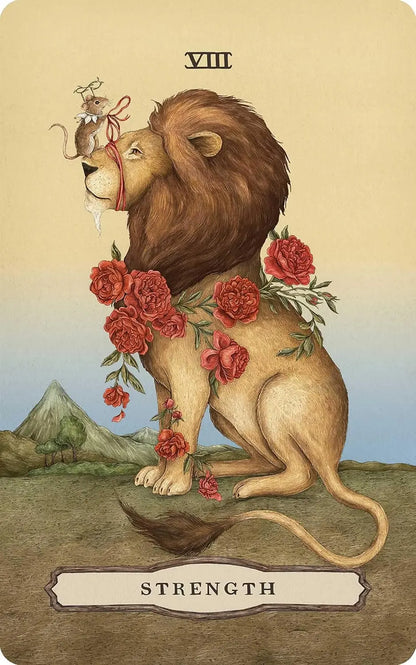 Tarot of the Woodland Wardens deck with woodland animals and botanical artwork.