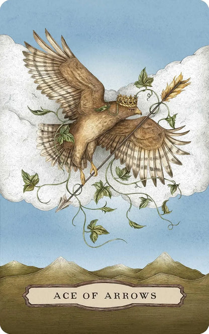 Tarot of the Woodland Wardens deck with woodland animals and botanical artwork.