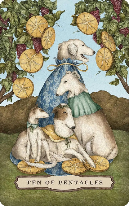 Tarot of the Woodland Wardens deck with woodland animals and botanical artwork.