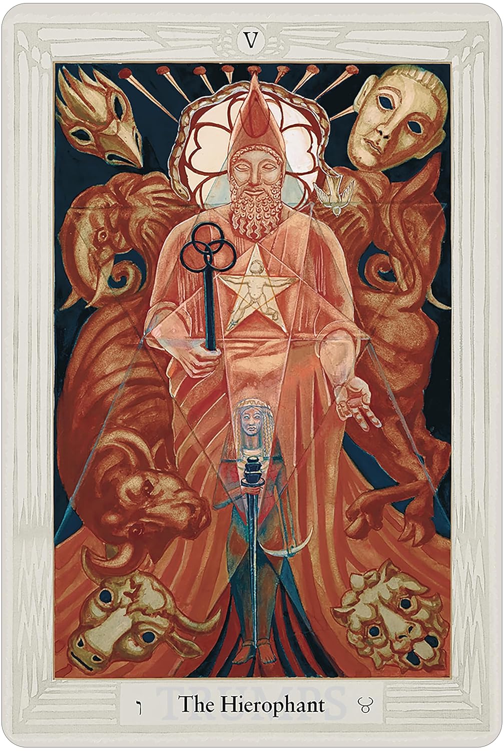 Crowley Thoth Tarot Large Edition by Aleister Crowley and Lady Frieda Harris with 78 large-format esoteric cards and 80-page booklet by U.S. Games.