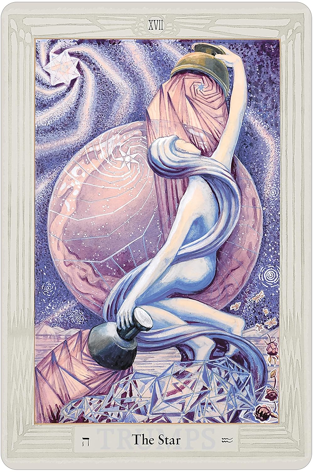 Crowley Thoth Tarot Large Edition by Aleister Crowley and Lady Frieda Harris with 78 large-format esoteric cards and 80-page booklet by U.S. Games.
