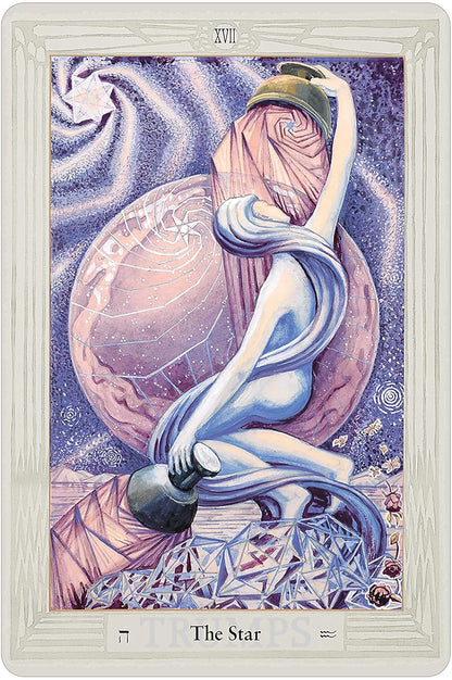 Crowley Thoth Tarot Large Edition by Aleister Crowley and Lady Frieda Harris with 78 large-format esoteric cards and 80-page booklet by U.S. Games.