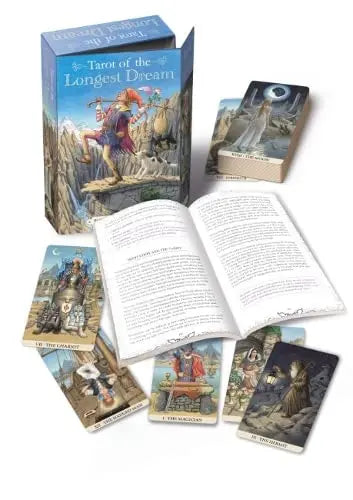 Tarot of the Longest Dream deck with surreal detailed artwork and guidebook.