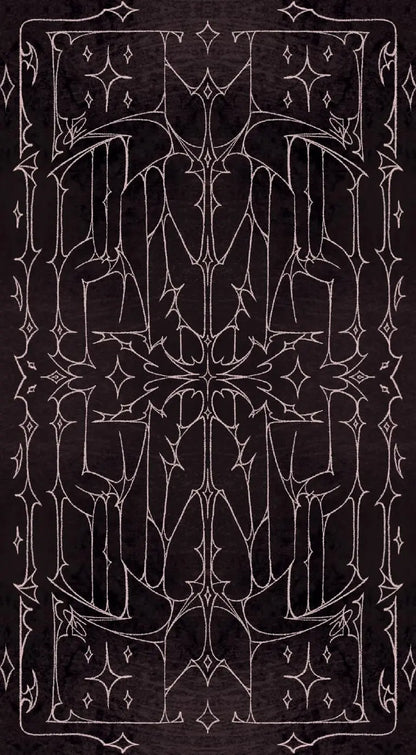 Vesper Tarot deck featuring gothic black and white fairytale inspired tarot artwork.