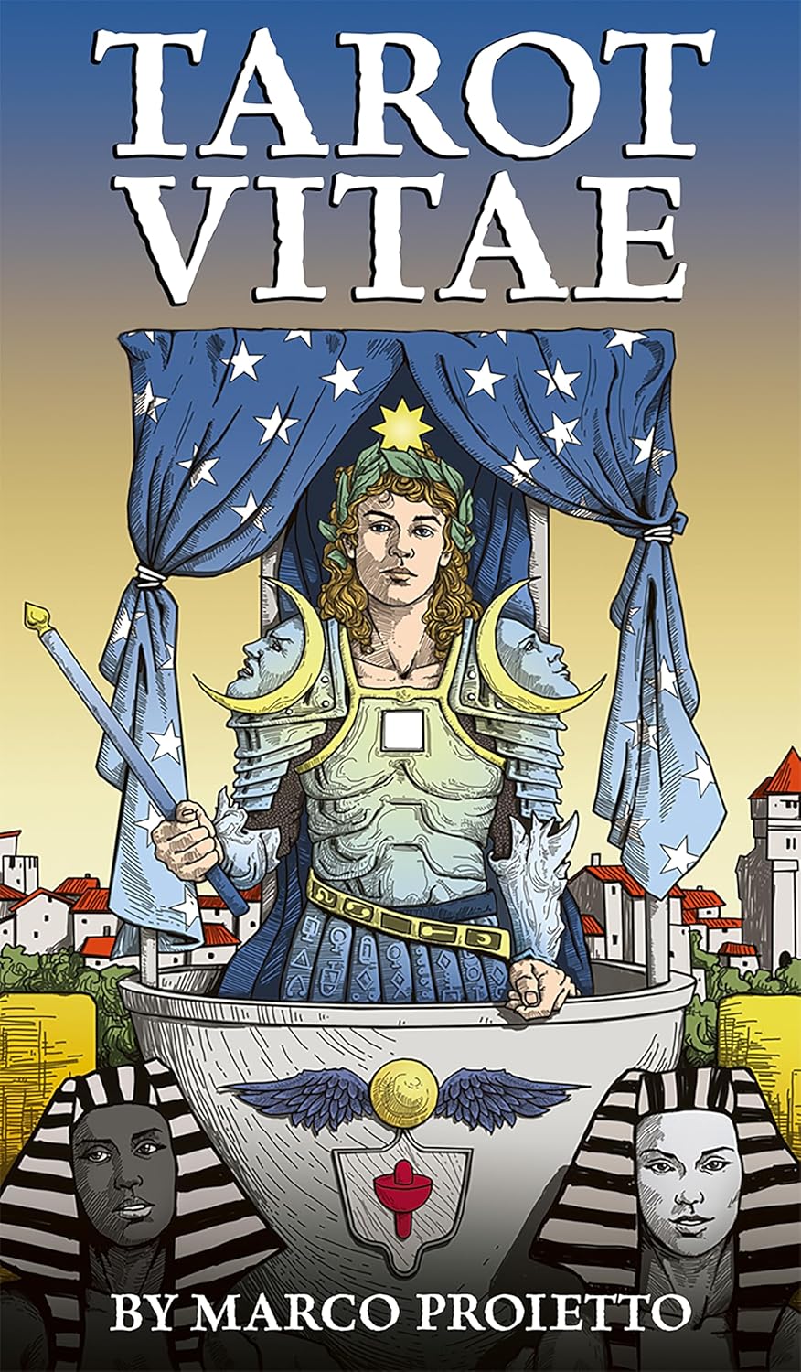 Tarot Vitae deck by Marco Proietto with detailed engraving style artwork and expressive tarot imagery