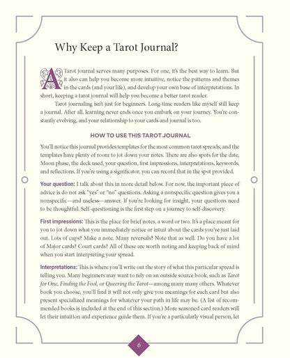WEISER TAROT JOURNAL HB - Oneness emporium