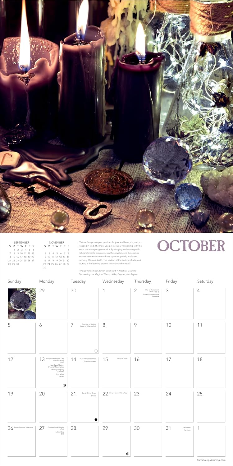 Wicca Wall Calendar 2025 (Art Calendar)