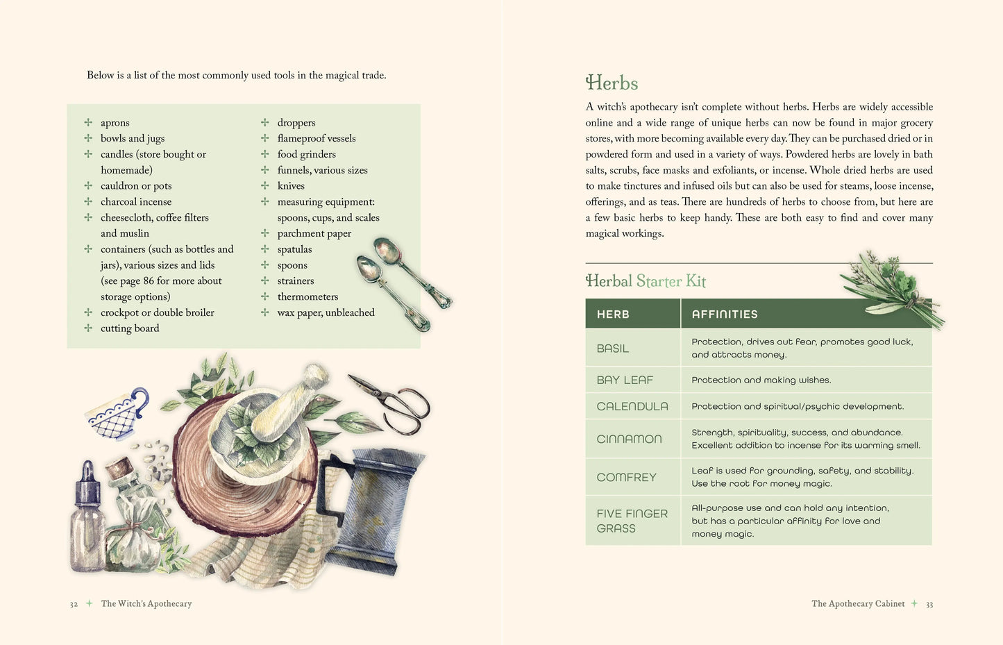 The Witch’s Apothecary book on herbal magic and potion making.