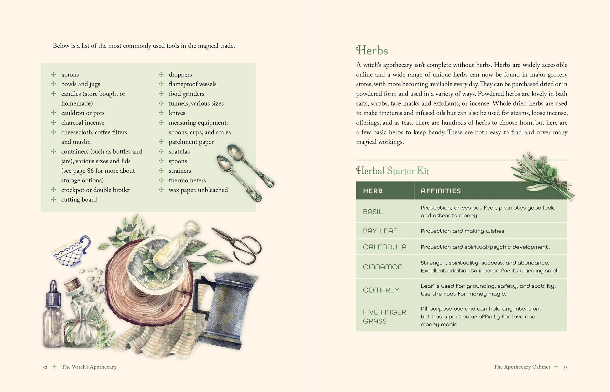 The Witch’s Apothecary book on herbal magic and potion making.