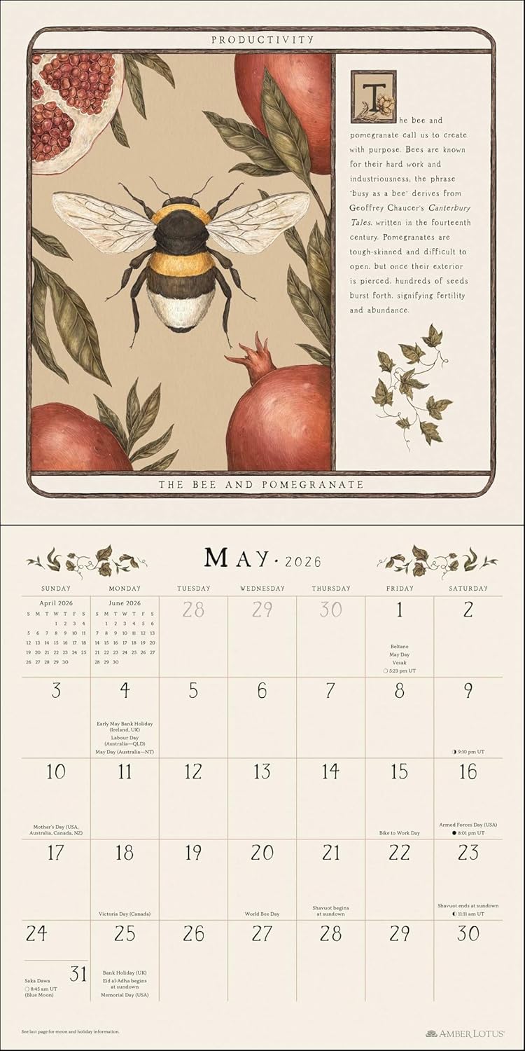 Woodland Wardens 2026 Wall Calendar: The Magical Wisdom of Plants and Animals