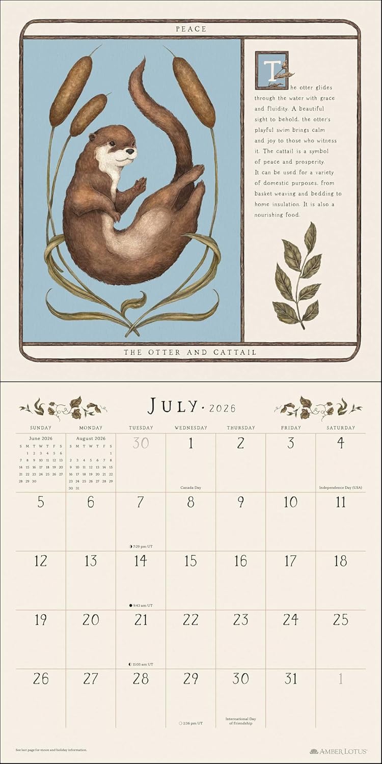 Woodland Wardens 2026 Wall Calendar: The Magical Wisdom of Plants and Animals
